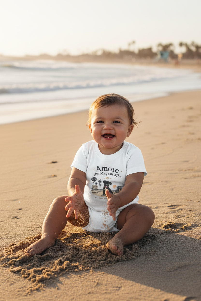 Infant Amore the Magical Mix Venice Beach Retro Tee with Paw Print