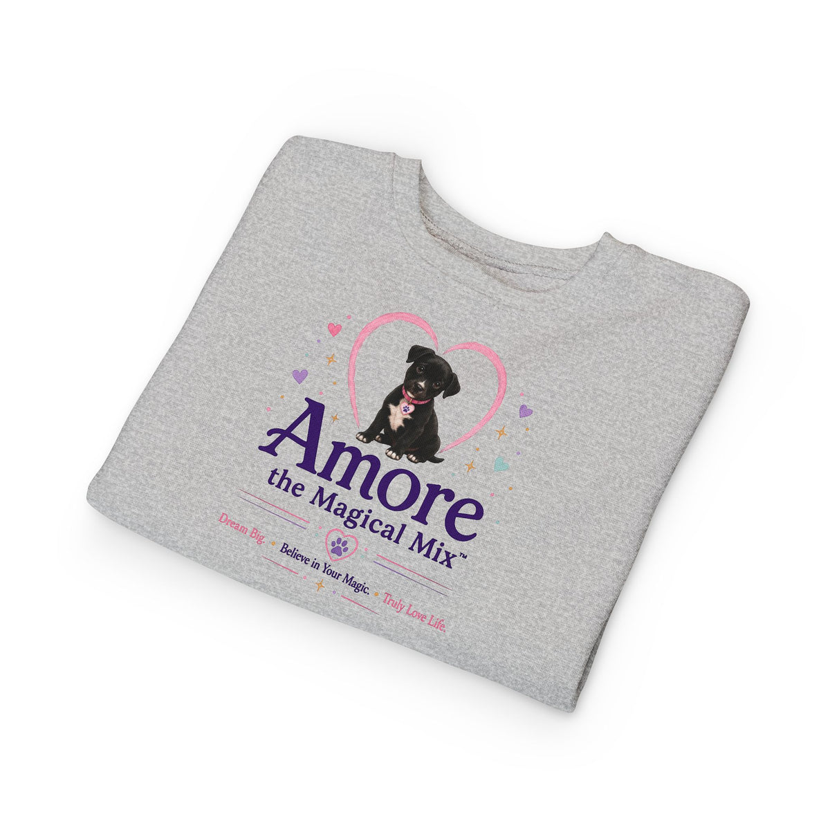 Toddler Amore the Magical Mix Sweatshirt Heart Puppy & paw print