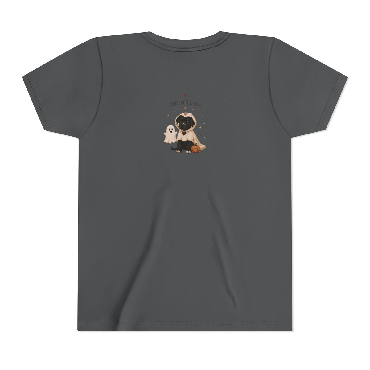 Youth Tee 'Amore' Puppy Ghost Graphic Shirt (Boo-tiful Pup Back)