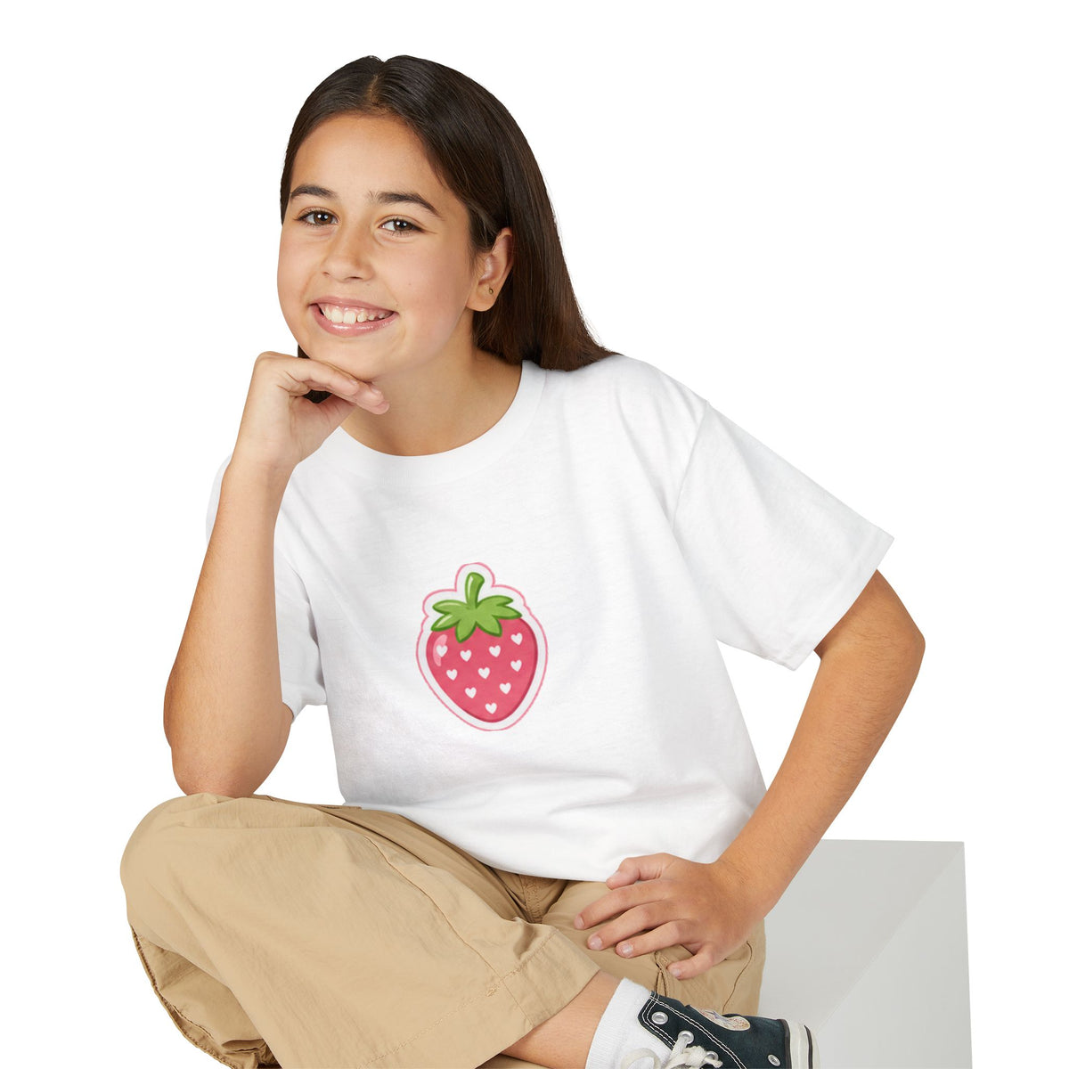Kids Strawberry Fruit T-Shirt Amore Puppy Graphic