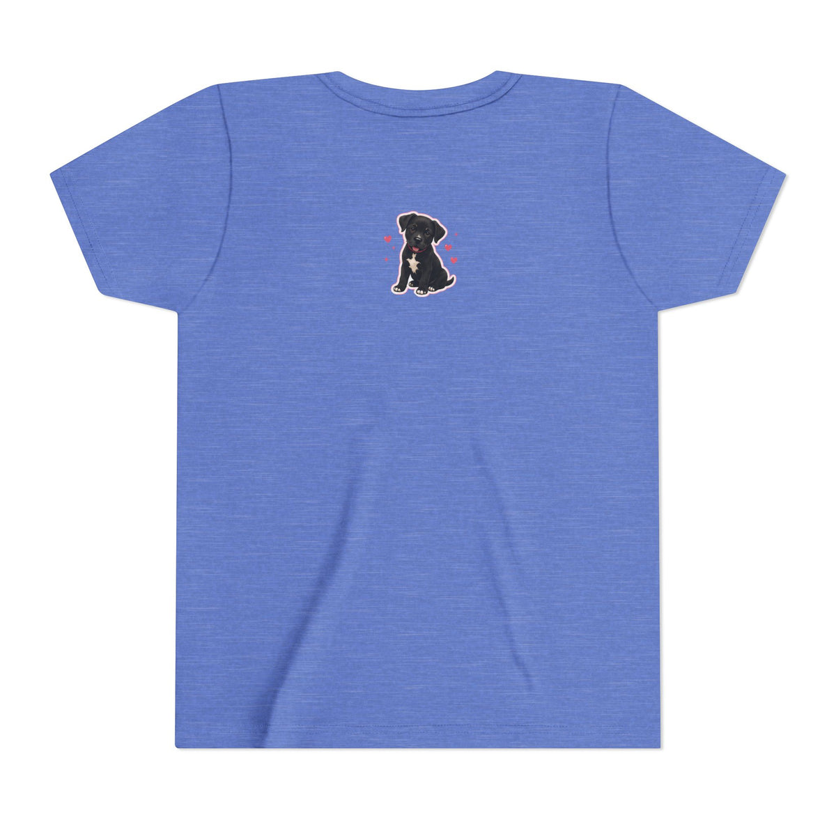 Youth Colorful "Team Amore" with Heart & Puppy Graphic T-Shirt