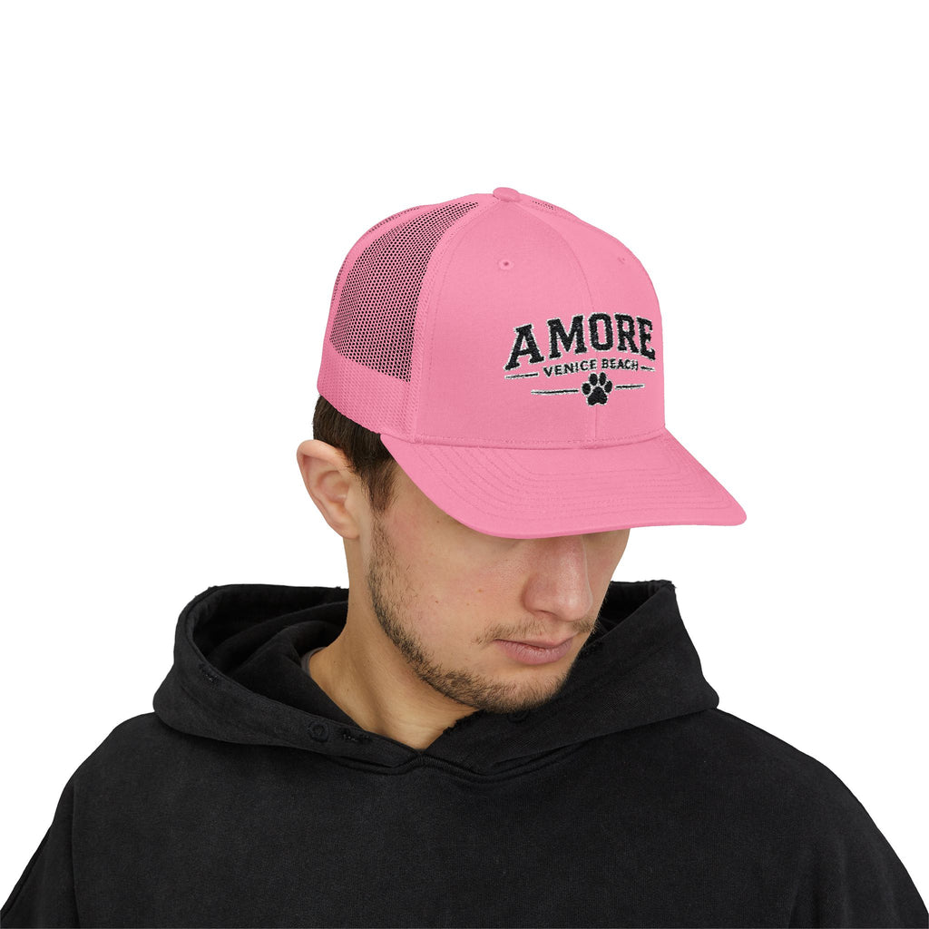 Adult Amore Venice Beach Graphic Trucker Cap | Embroidered Snapback