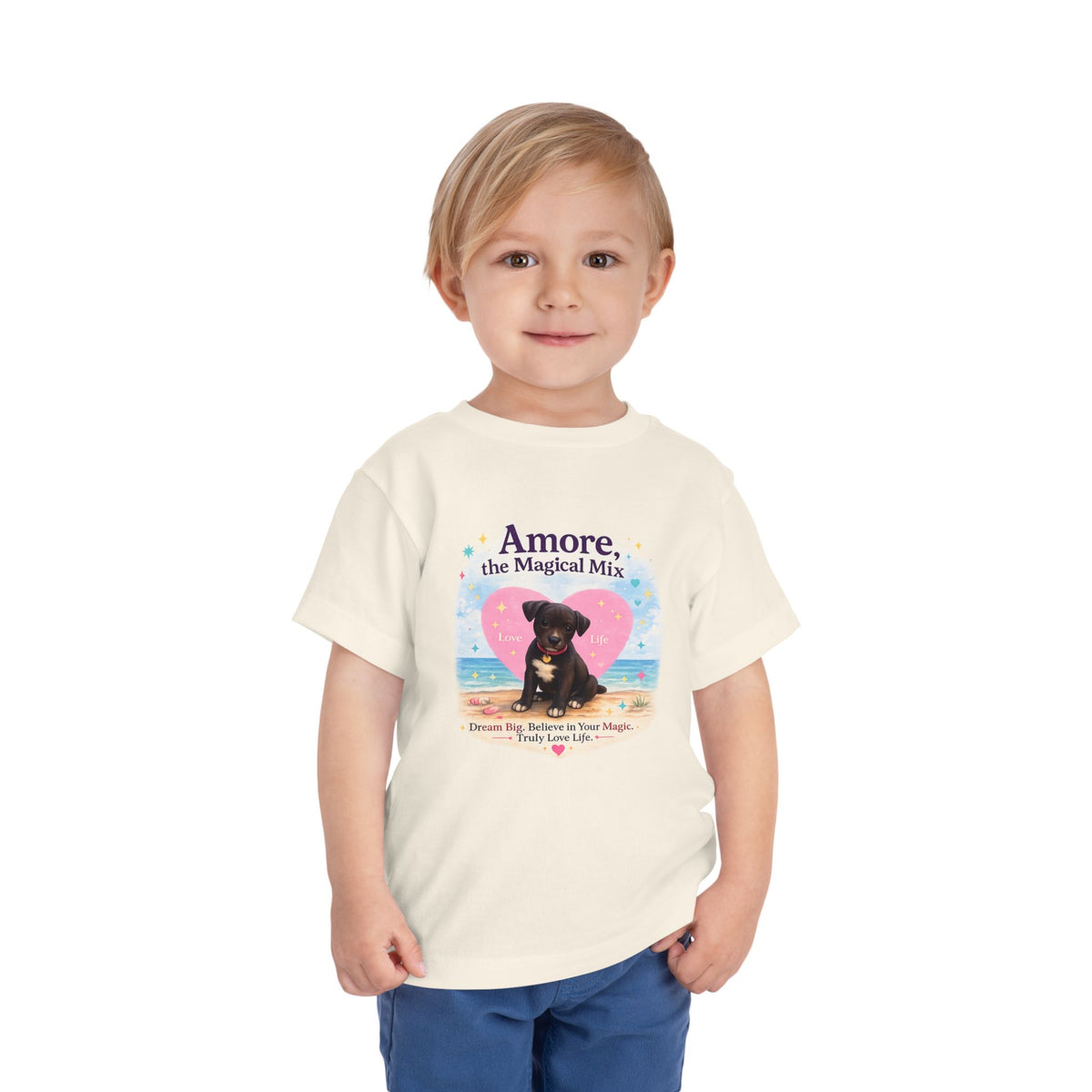 Toddler Tee "Amore the Magical Mix" Puppy Love Beach Shirt