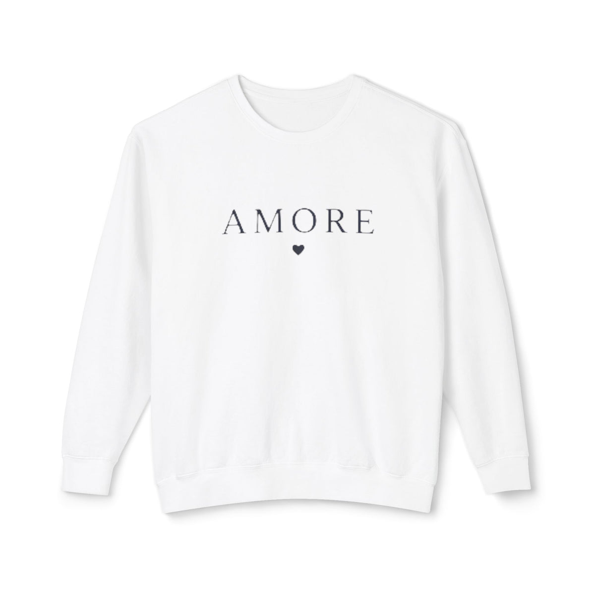 Amore Heart Lightweight Crewneck Sweatshirt Pullover