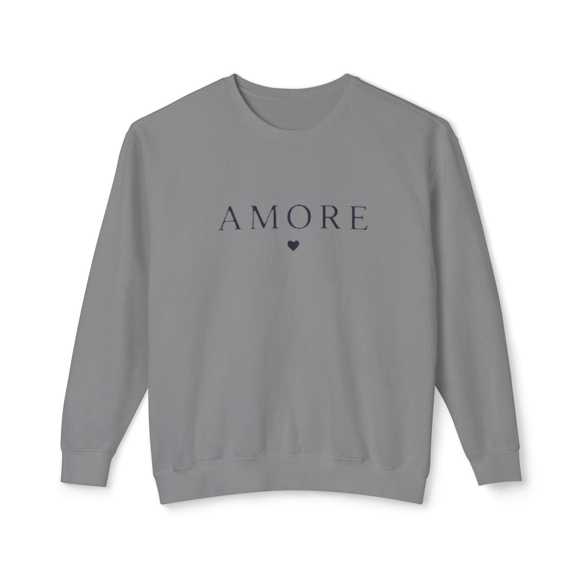 Amore Heart Lightweight Crewneck Sweatshirt Pullover