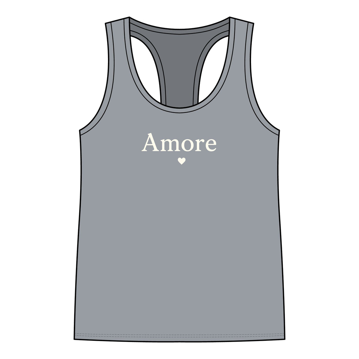 Women's 'Amore' Heart Graphic Racerback Tank Top