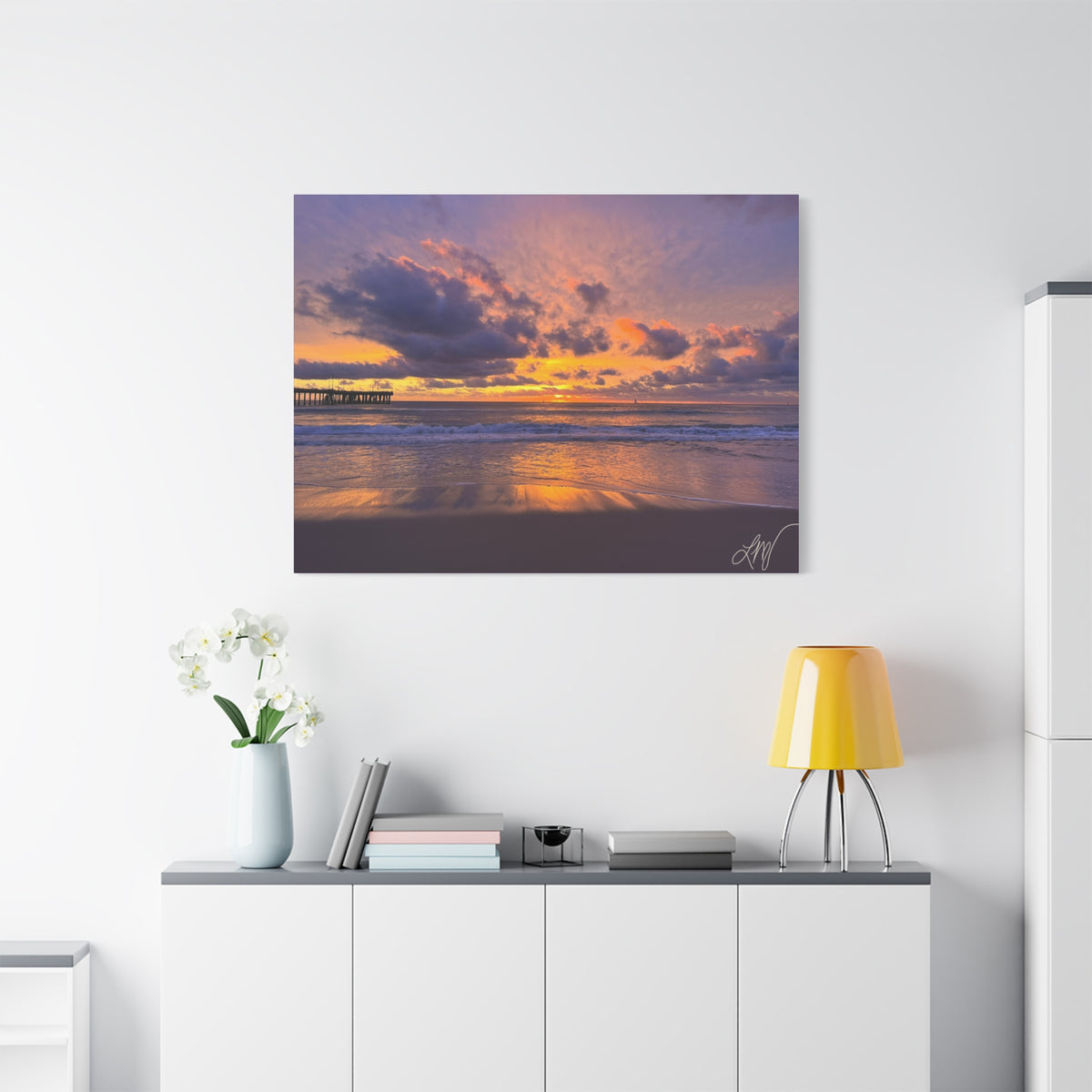 Sunset Beach Canvas Print - Matte Stretched Wall Art