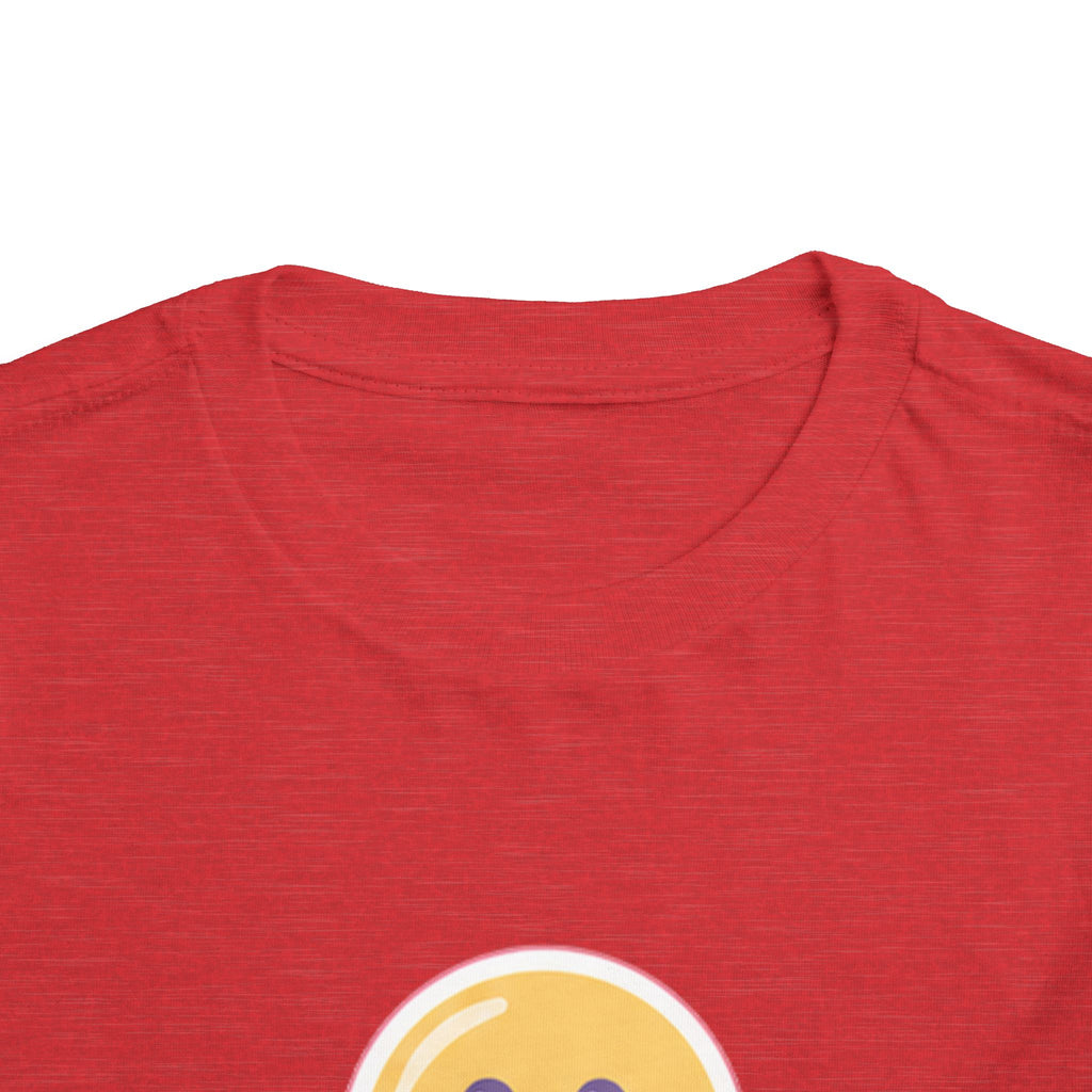 Toddler T-Shirt Smiley Face Be Happy. Be You. Backprint