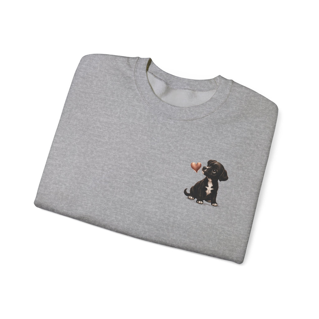 Puppy Heart Crewneck Sweatshirt - Amore Pink Ribbon Breast Cancer Support