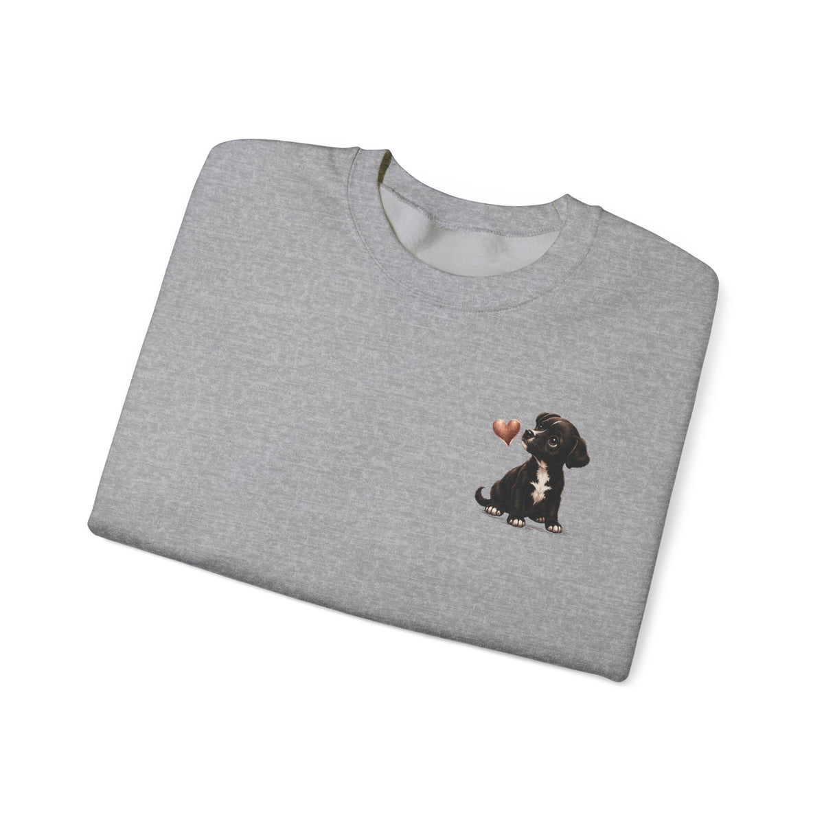 Puppy Heart Crewneck Sweatshirt - Amore Pink Ribbon Breast Cancer Support