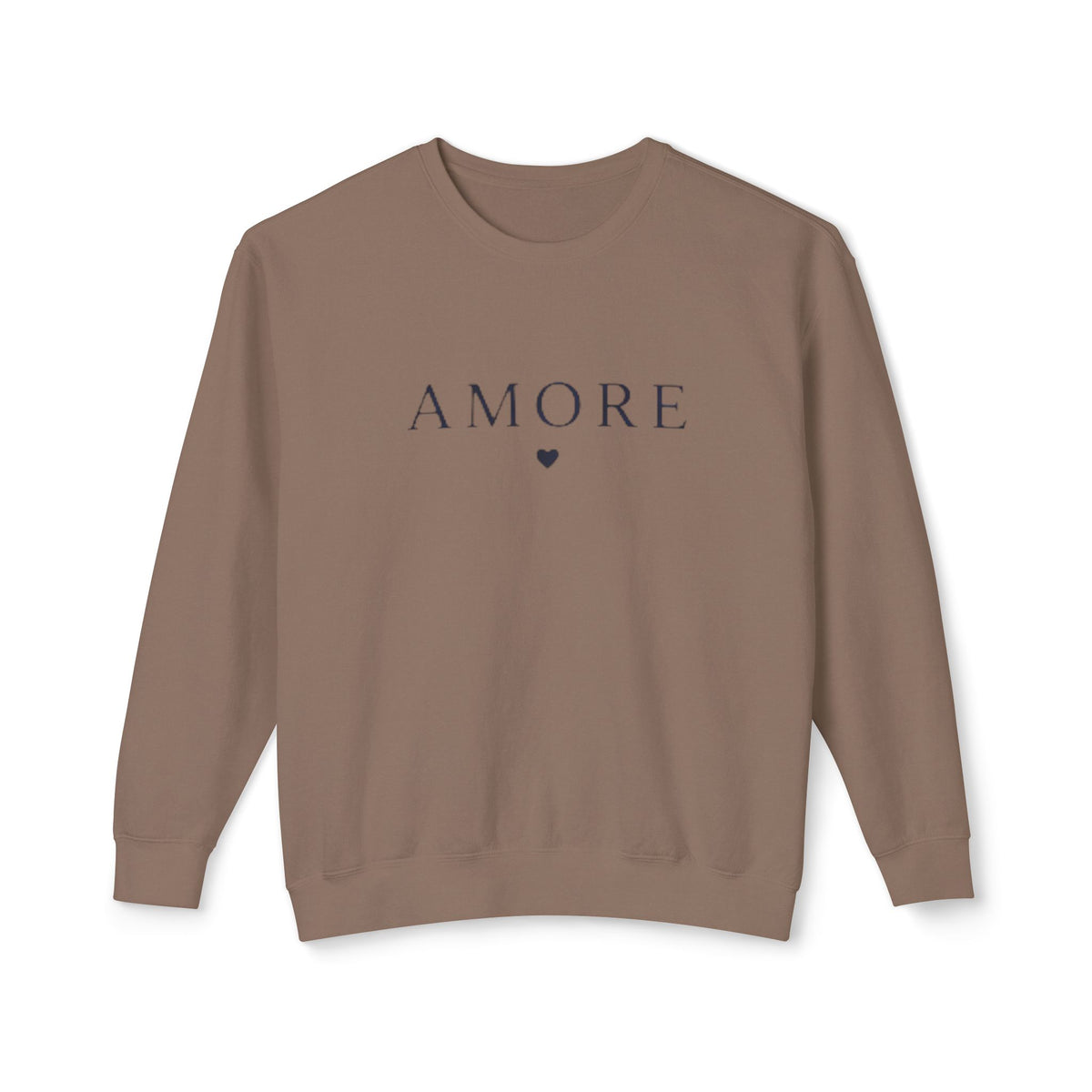 Amore Heart Lightweight Crewneck Sweatshirt Pullover