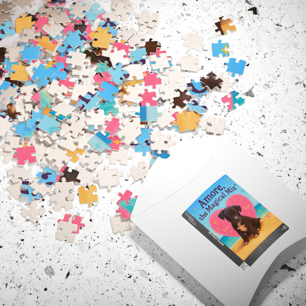 Puzzle 110-1014pc Amore the Magical Mix Children's Book Cover design