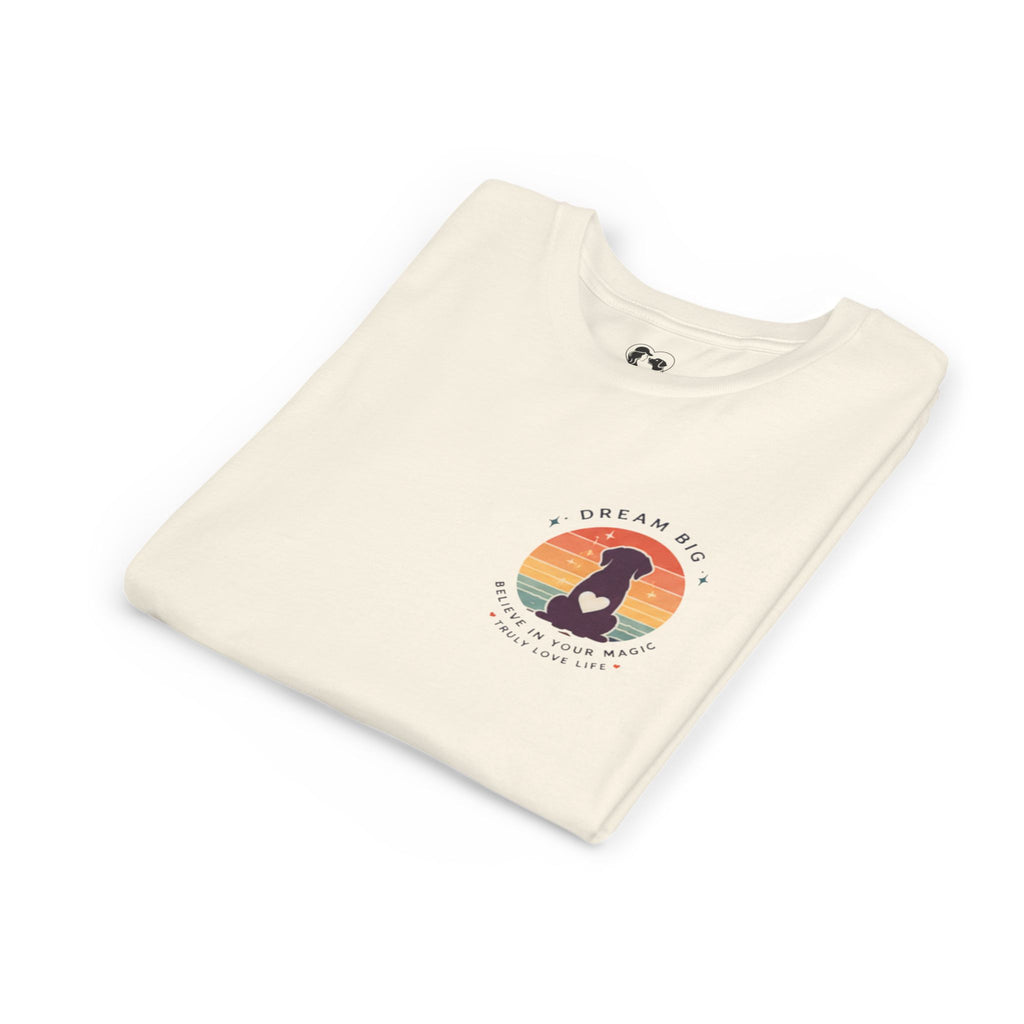 Unisex Youth Tee "Dream Big, Believe in Your Magic, Love Life" Retro Graphic