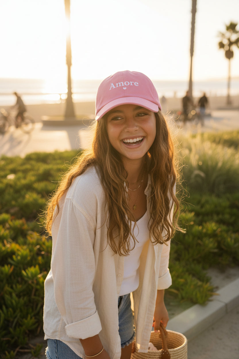 Youth Amore Embroidered Baseball Cap