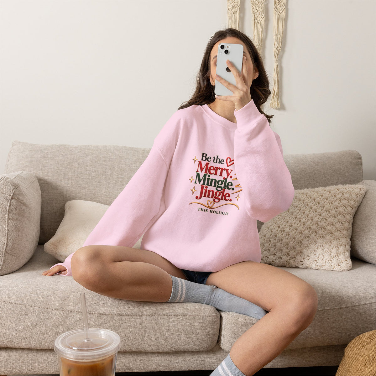 Be the Merry Mingle Jingle Christmas Crewneck Sweatshirt