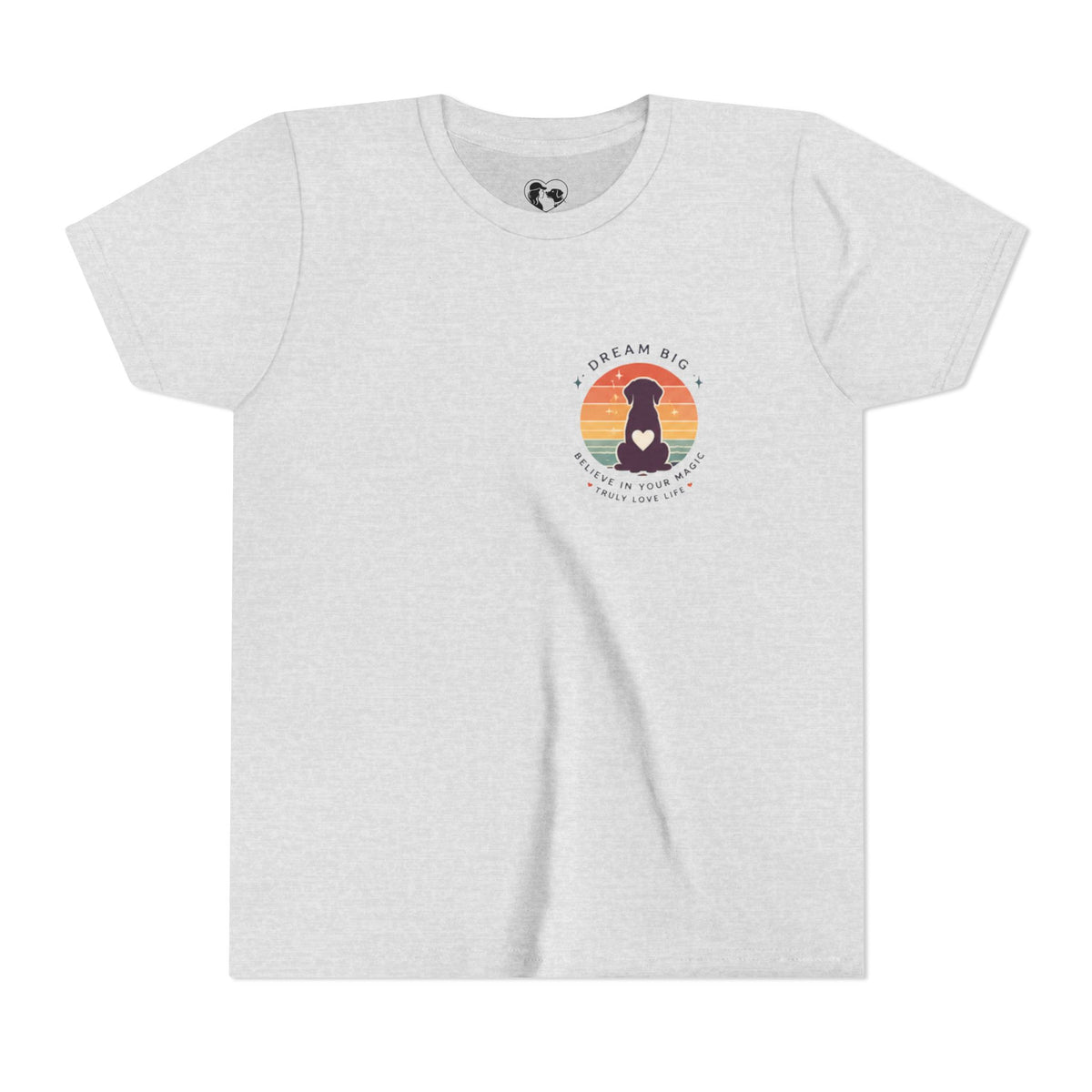 Unisex Youth Tee "Dream Big, Believe in Your Magic, Love Life" Retro Graphic