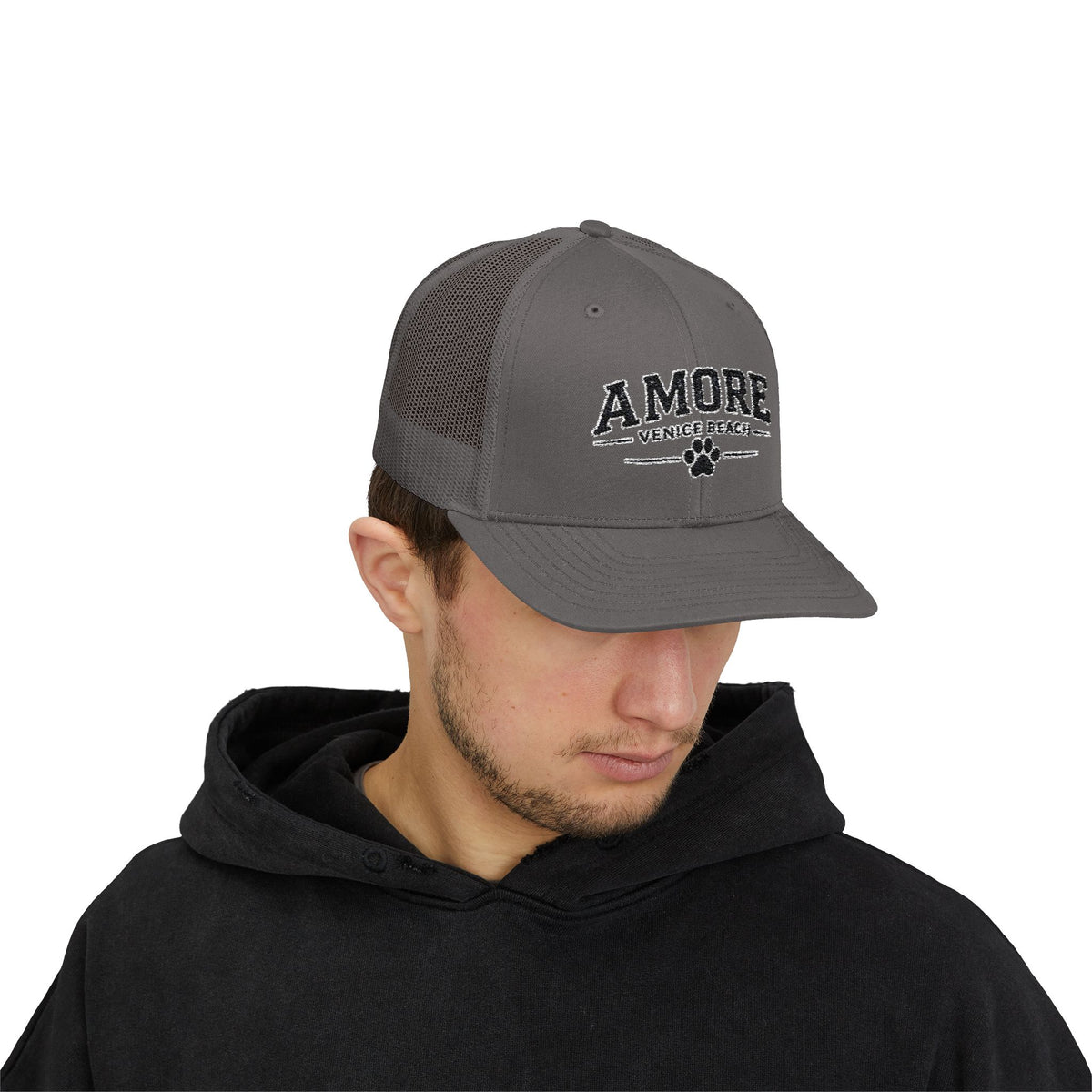 Adult Amore Venice Beach Graphic Trucker Cap | Embroidered Snapback