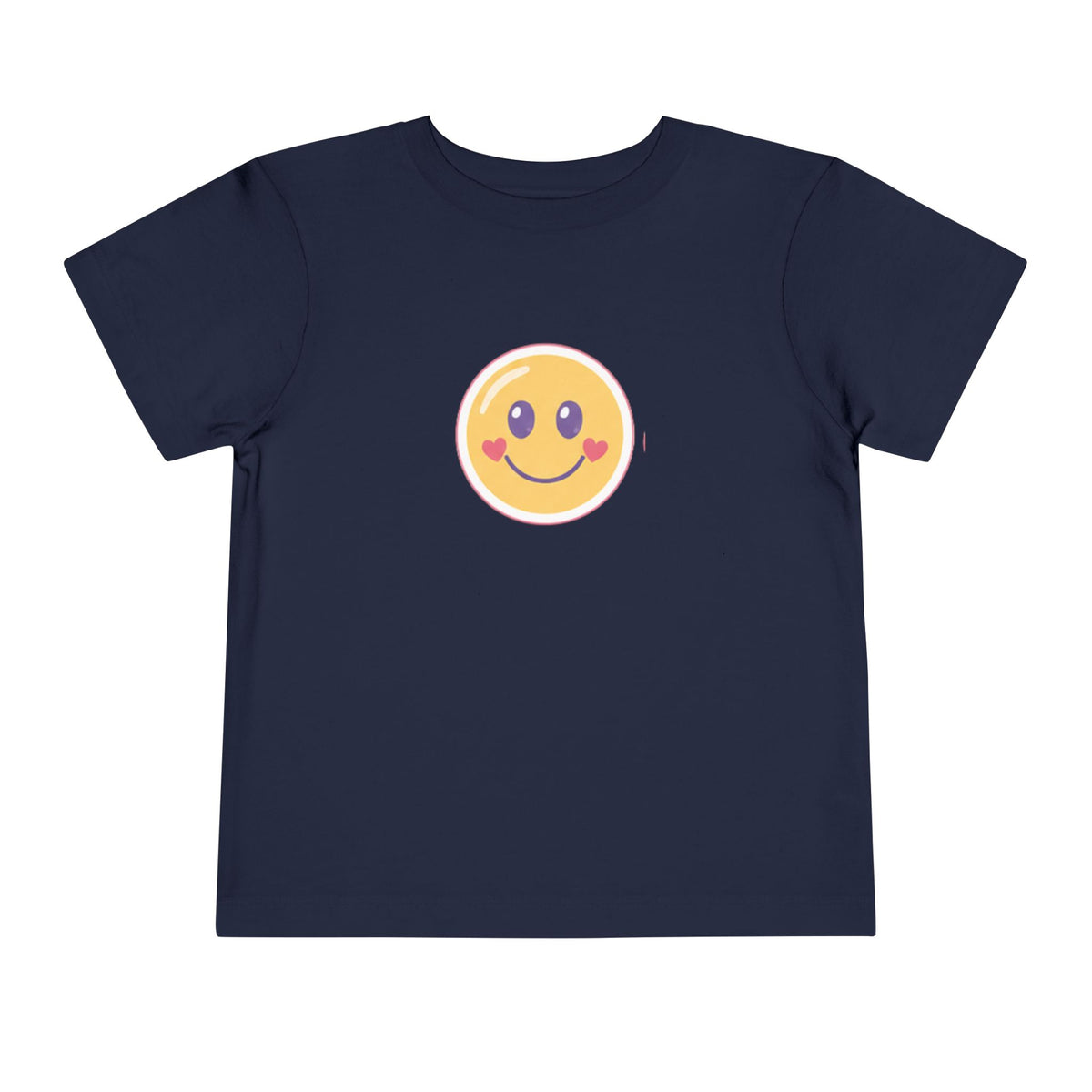 Toddler T-Shirt Smiley Face Be Happy. Be You. Backprint