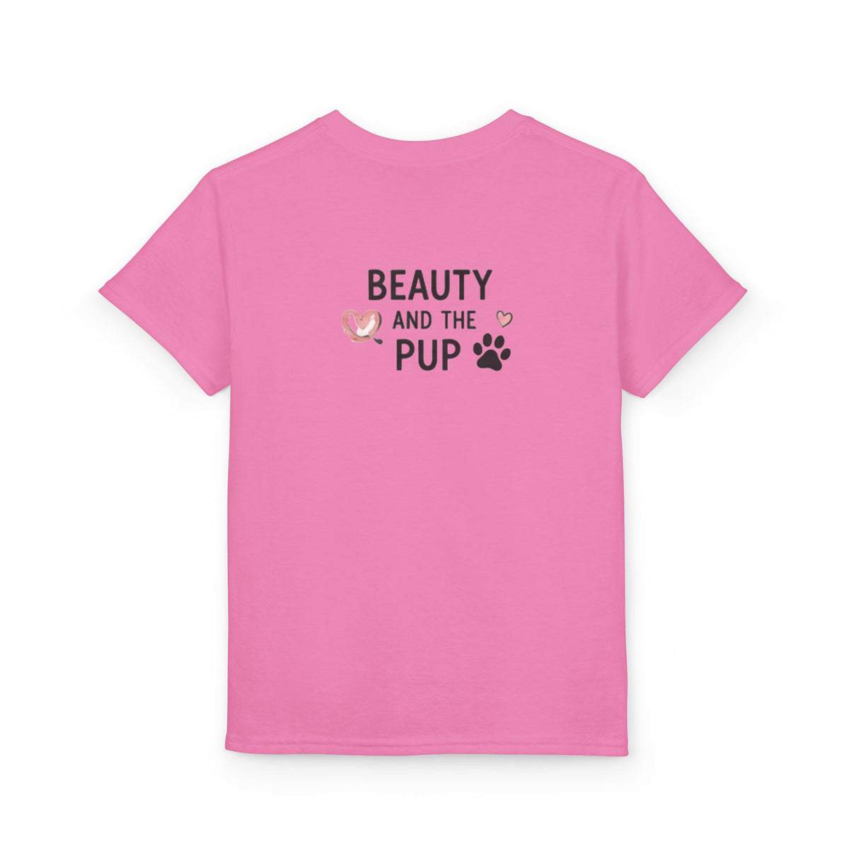 Youth T‑Shirt "Beauty and the Pup" Cute Puppy Graphic Tee