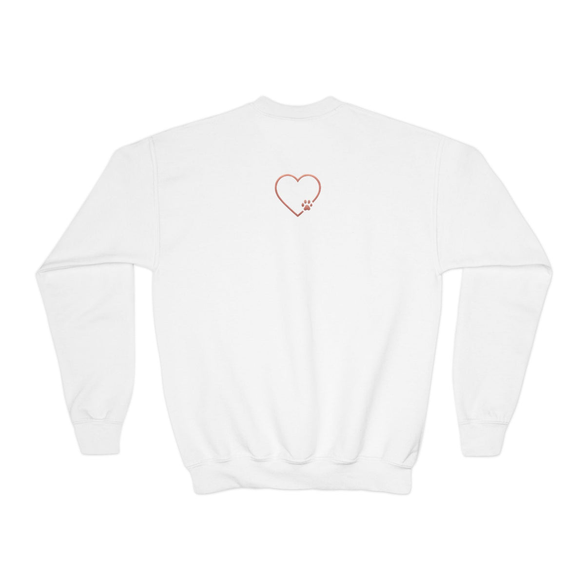 Amore Youth Crewneck Sweatshirt Heart Paw Graphic