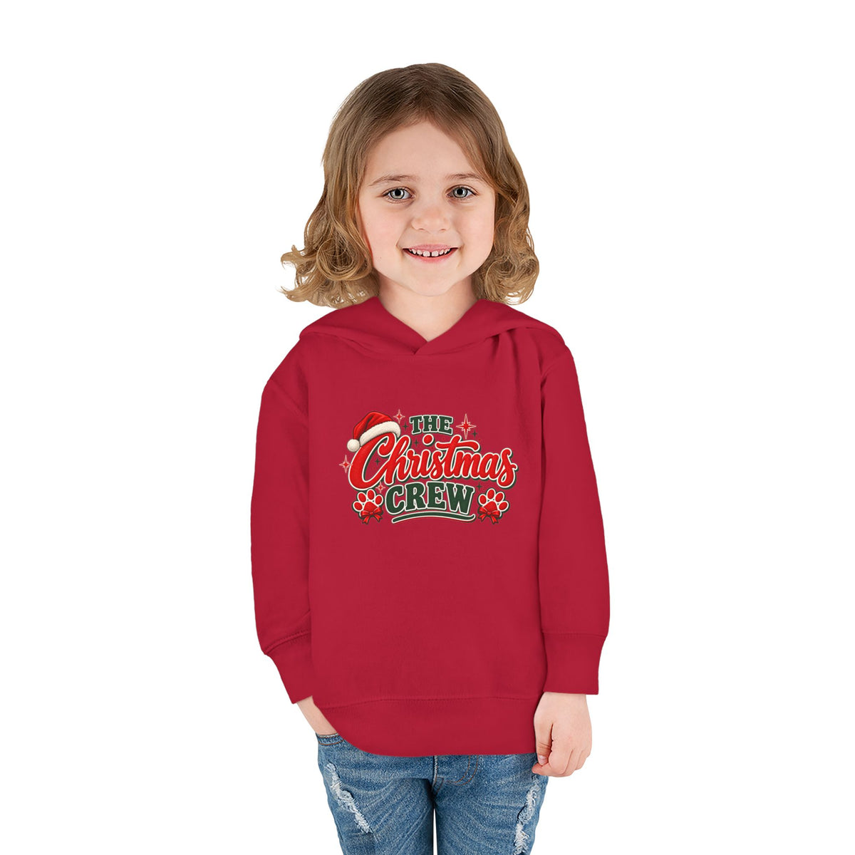 Toddler Festive Holiday Hoodie "The Christmas Crew"