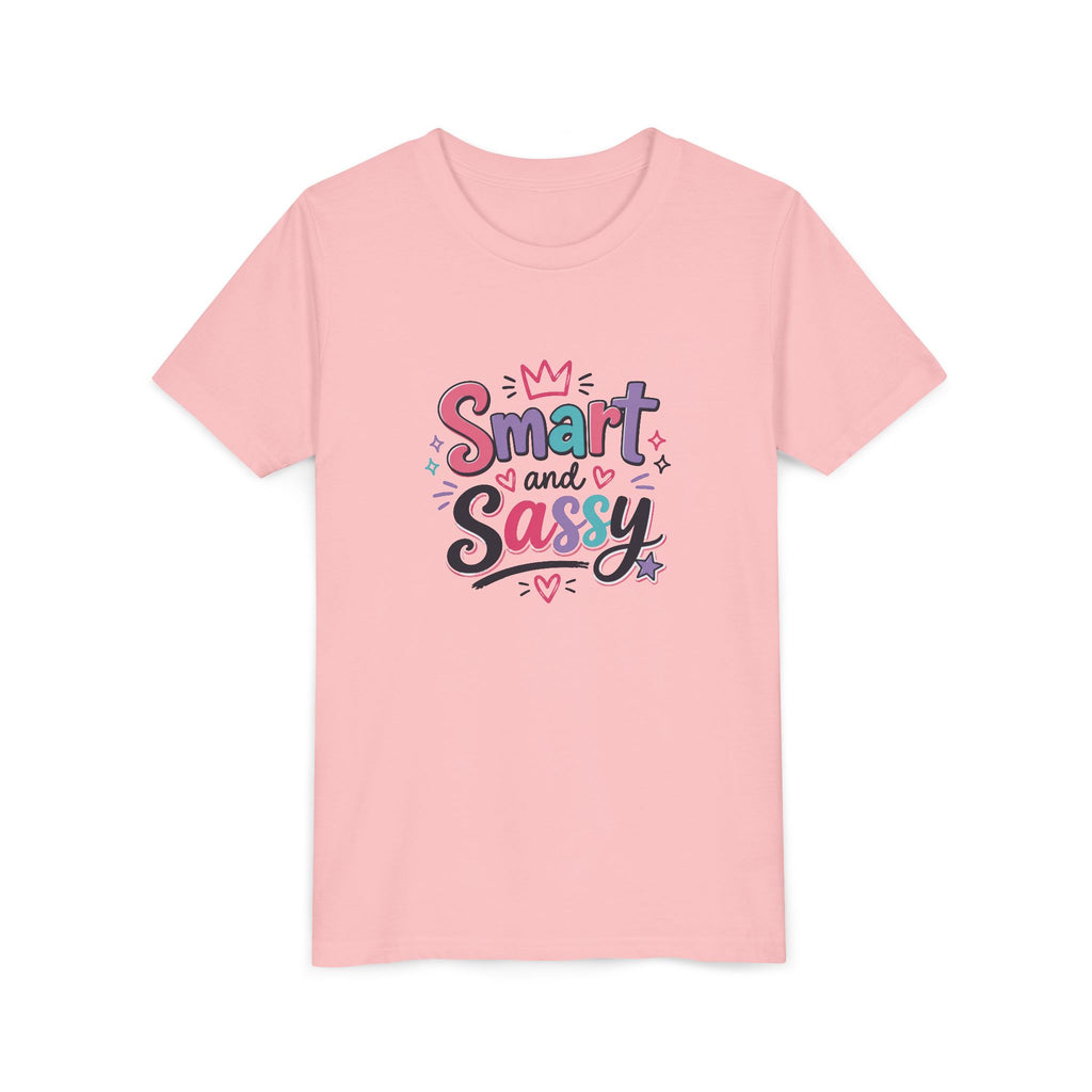 Youth Girls Smart and Sassy Pink & Purple Amore Graphic T-Shirt