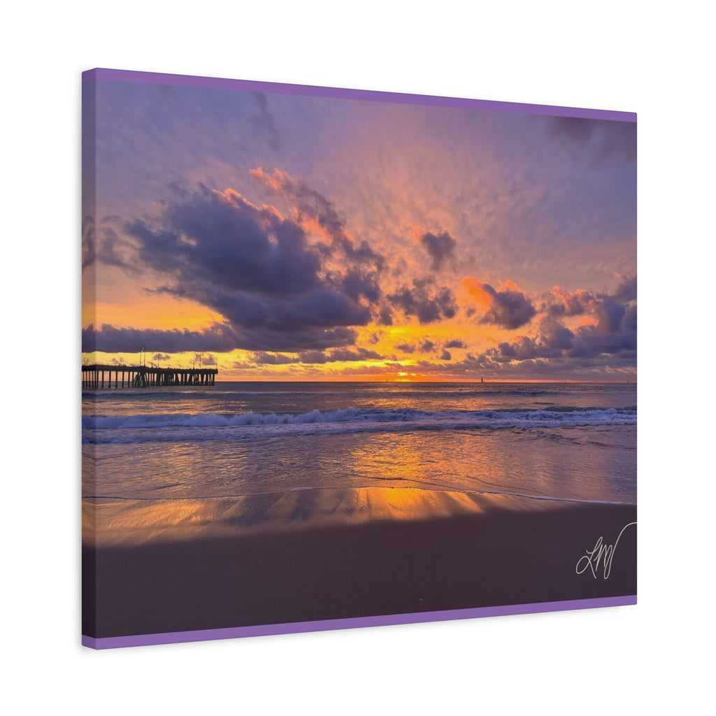 Sunset Beach Canvas Print - Matte Stretched Wall Art