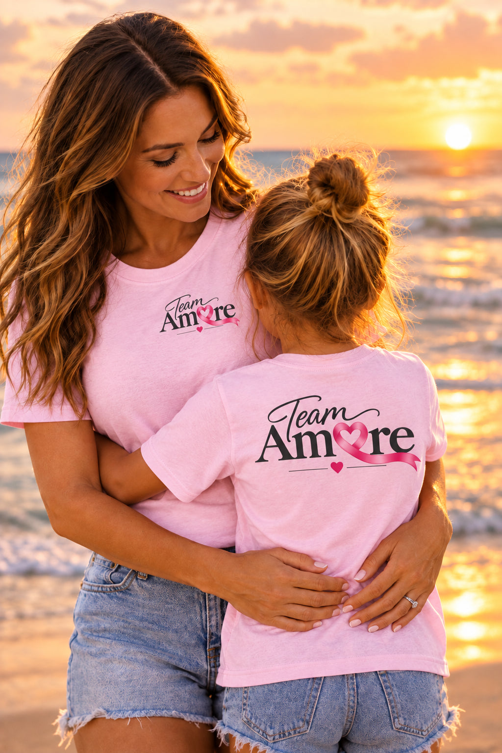 Kids Team Amore Heart Logo (Support Breast Cancer Awareness)