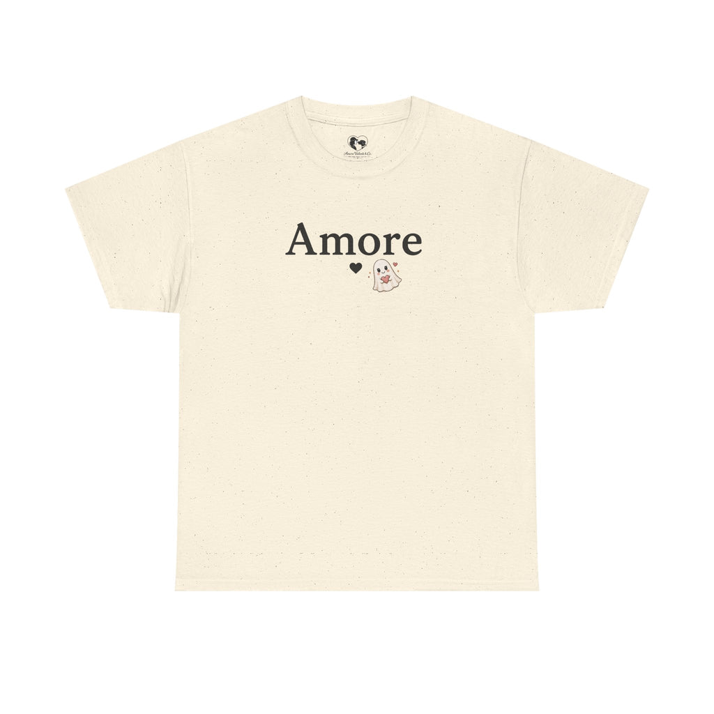 Women's Amore Halloween Icon Palm Trees & Pumpkin Spice Graphic T-Shirt