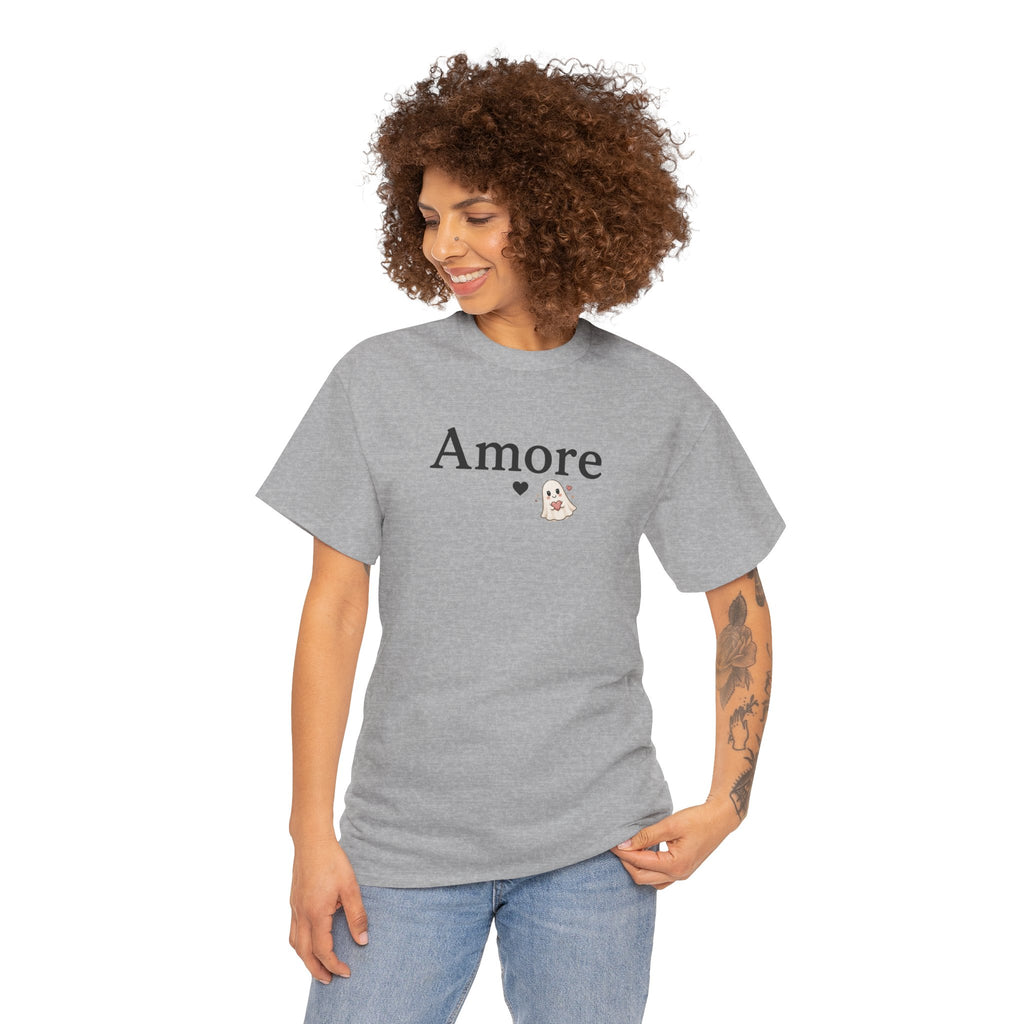 Women's Amore Halloween Icon Palm Trees & Pumpkin Spice Graphic T-Shirt