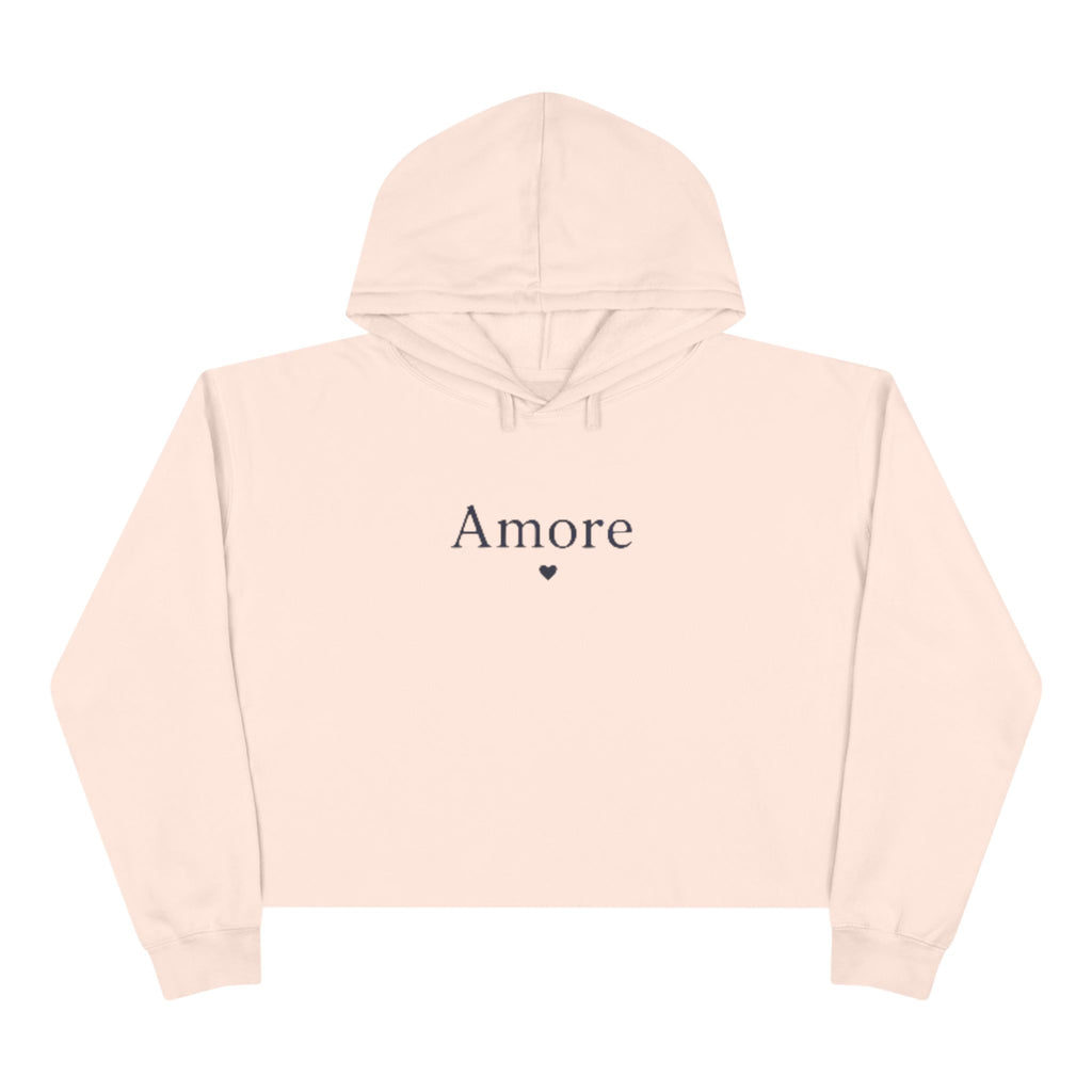 Amore Adult Cropped Hoodie - Pastel “DREAM. BELIEVE. LOVE.” Back