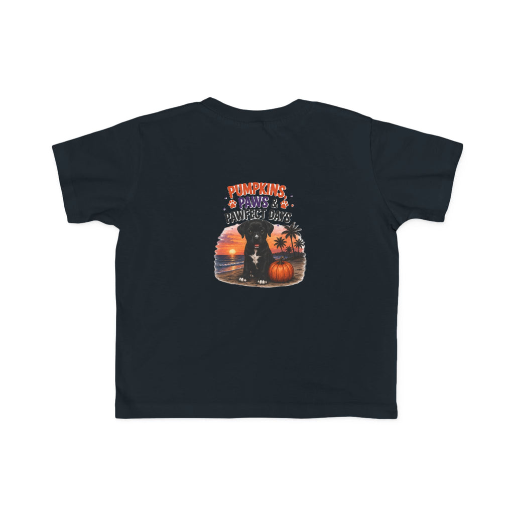 Amore Halloween Pumpkin Beach Sunset Graphic Toddler T-Shirt