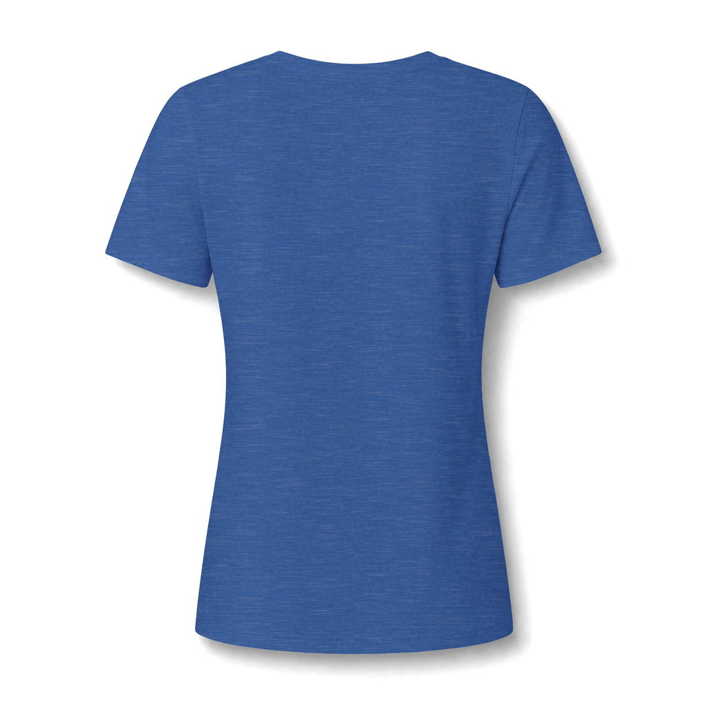 Women's V-Neck Heart Paw Chest Pocket Graphic T-Shirt