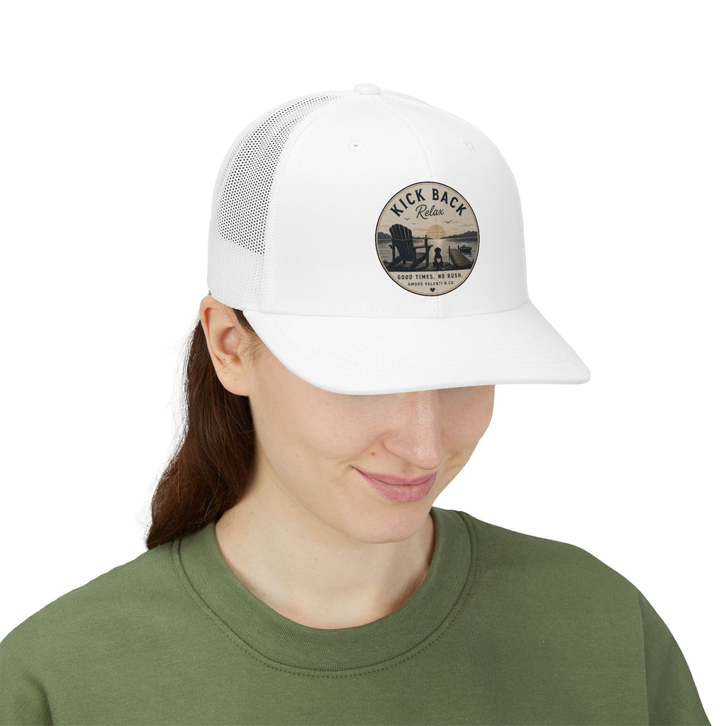 Unisex Adult Kick Back Relax Trucker Vintage Snapback Hat