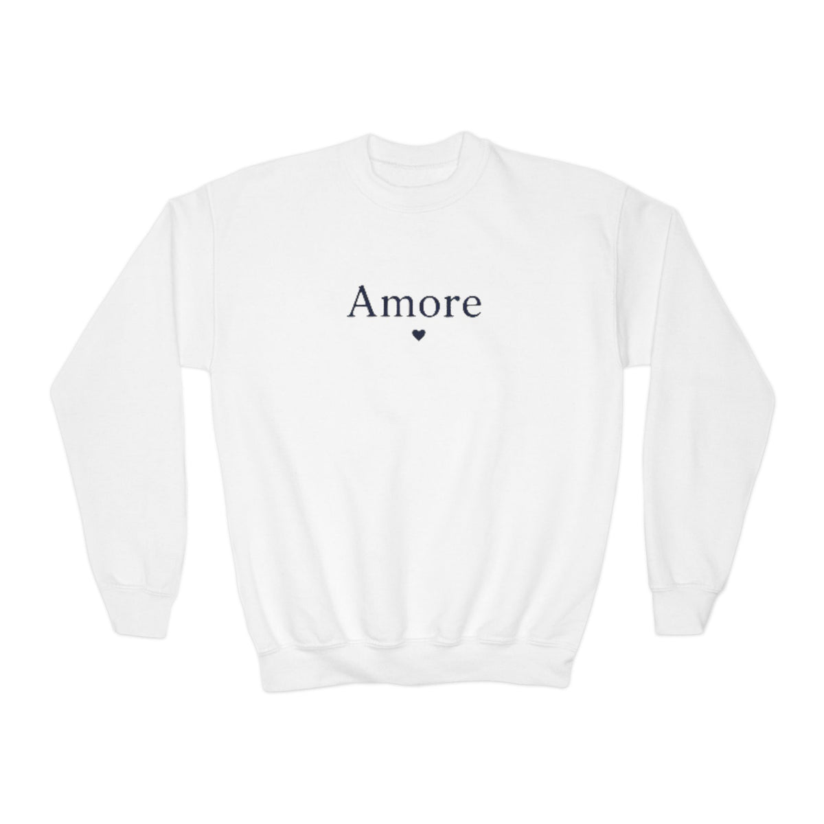 Amore Youth Crewneck Sweatshirt Heart Paw Graphic