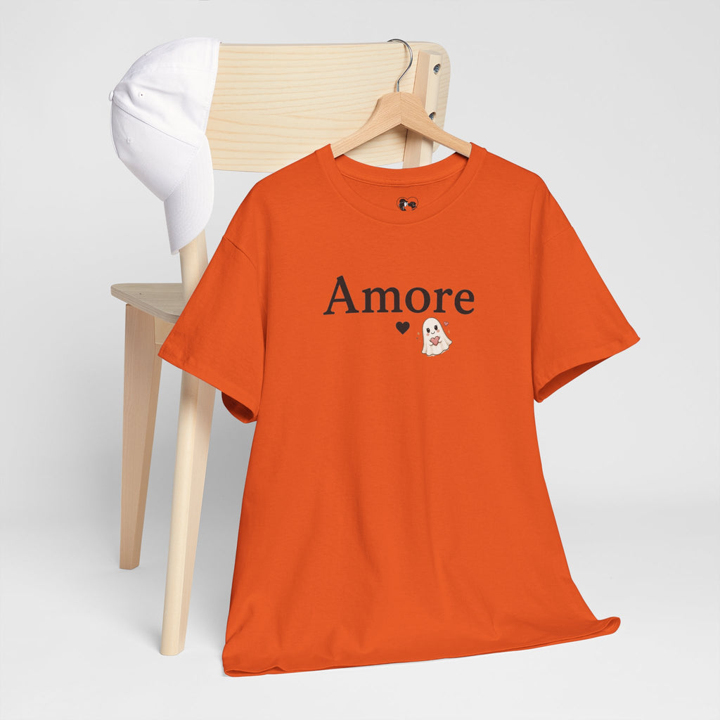 Women's Amore Halloween Icon Palm Trees & Pumpkin Spice Graphic T-Shirt