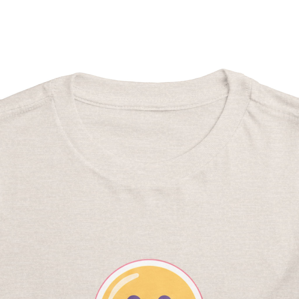 Toddler T-Shirt Smiley Face Be Happy. Be You. Backprint