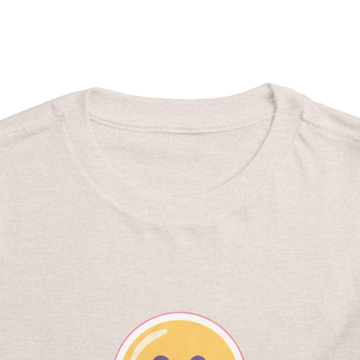 Toddler T-Shirt Smiley Face Be Happy. Be You. Backprint