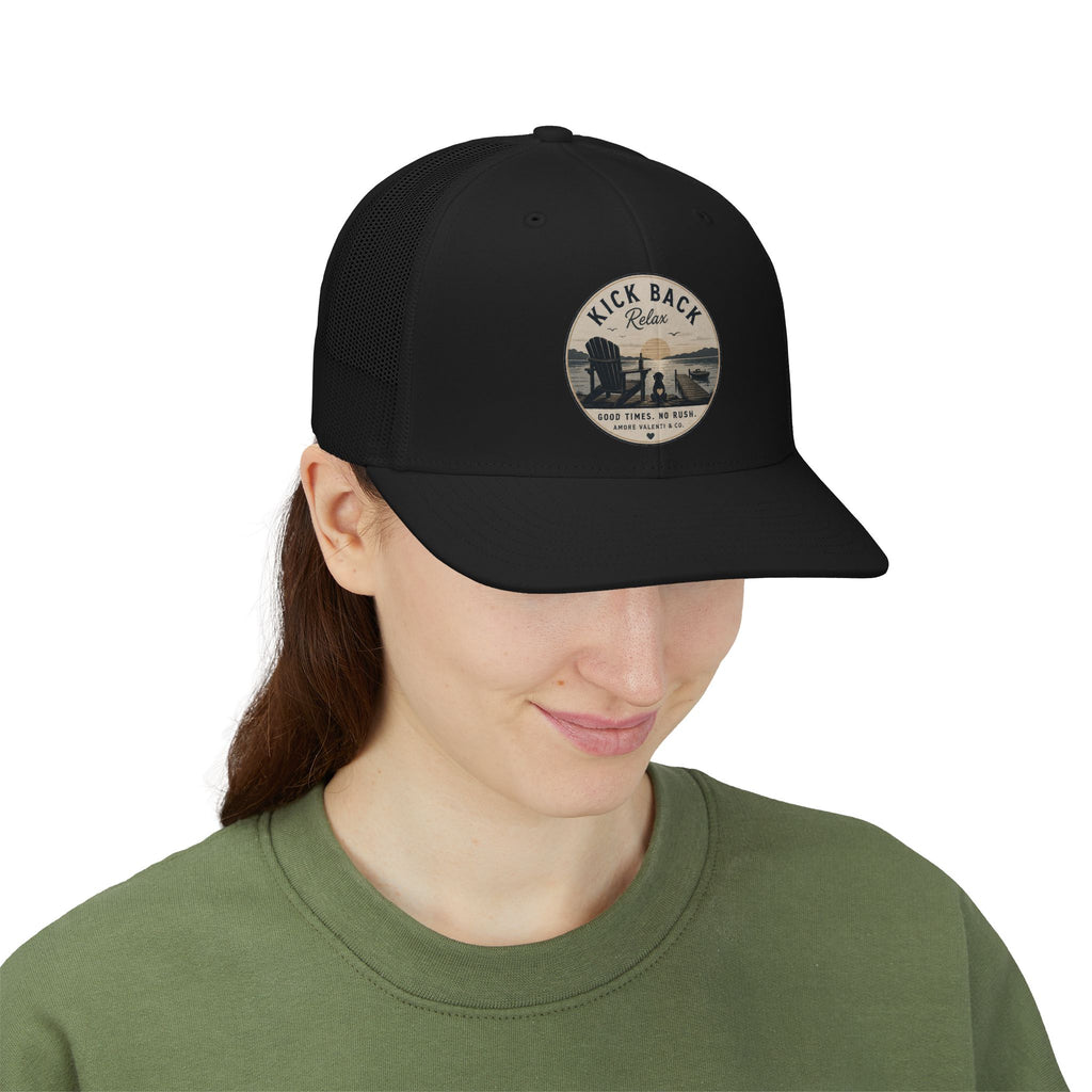 Unisex Adult Kick Back Relax Trucker Vintage Snapback Hat
