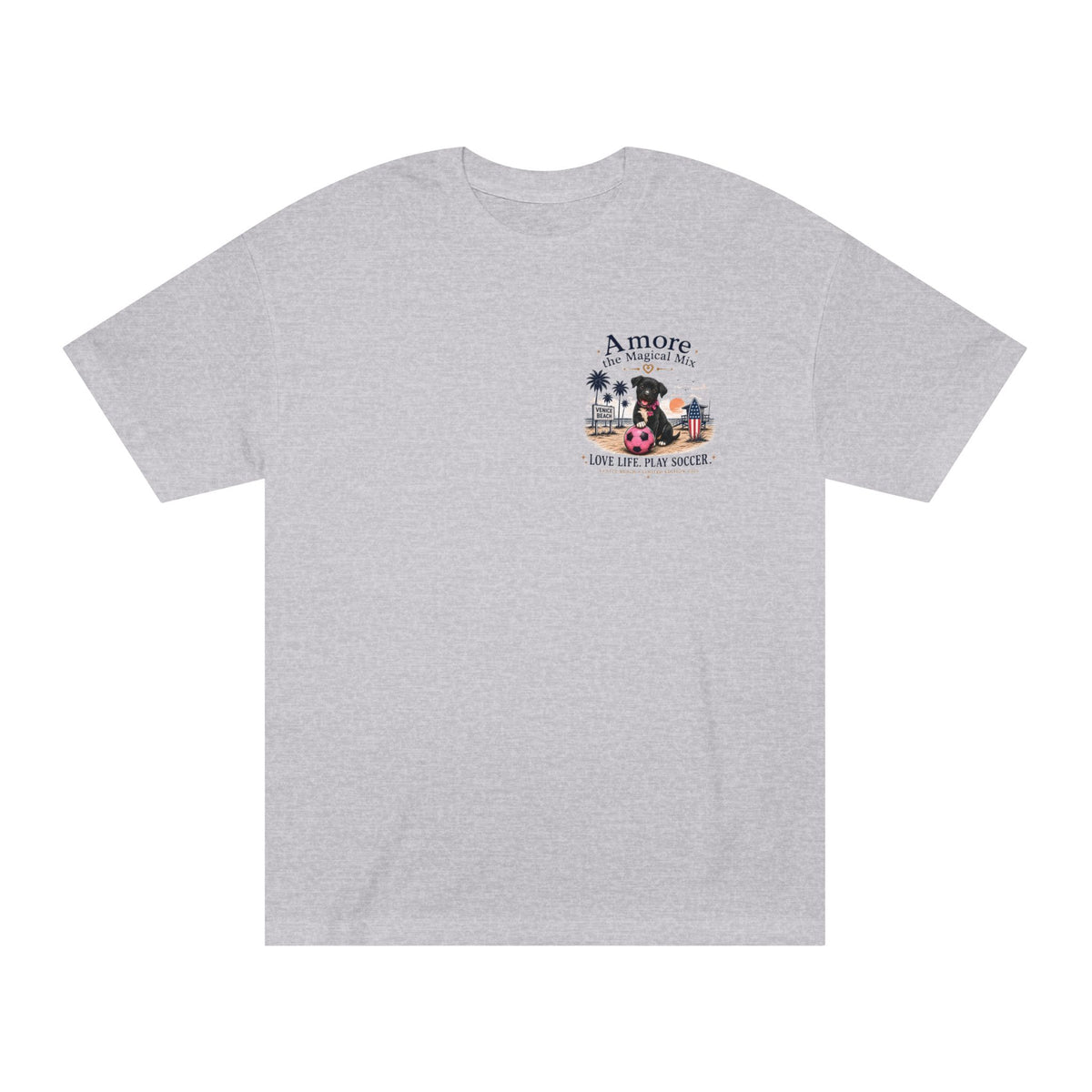 Soccer Dog Tee — "I Came for Soccer, I Left with Magic" Venice Beach T‑Shirt