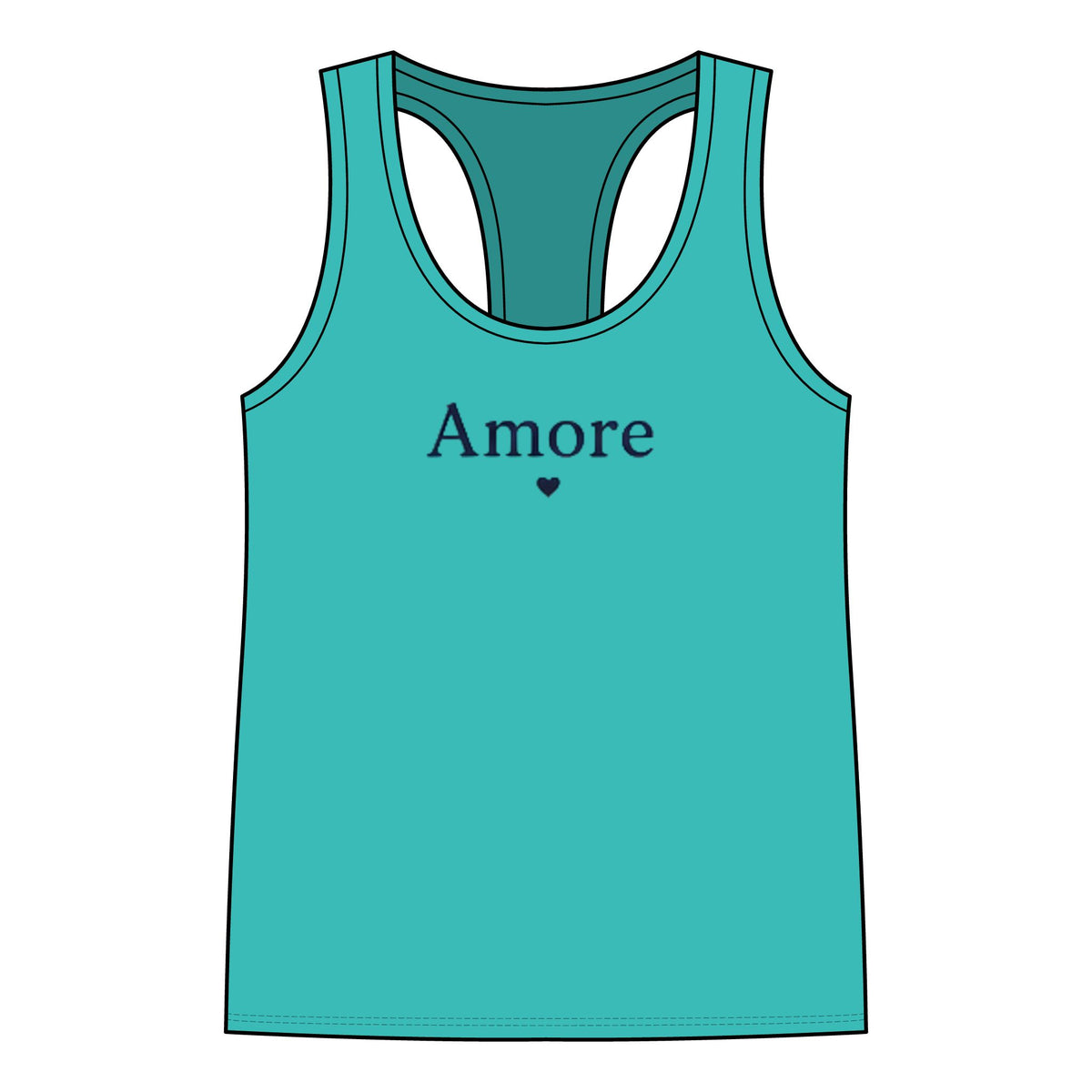 Women's 'Amore' Heart Graphic Racerback Tank Top