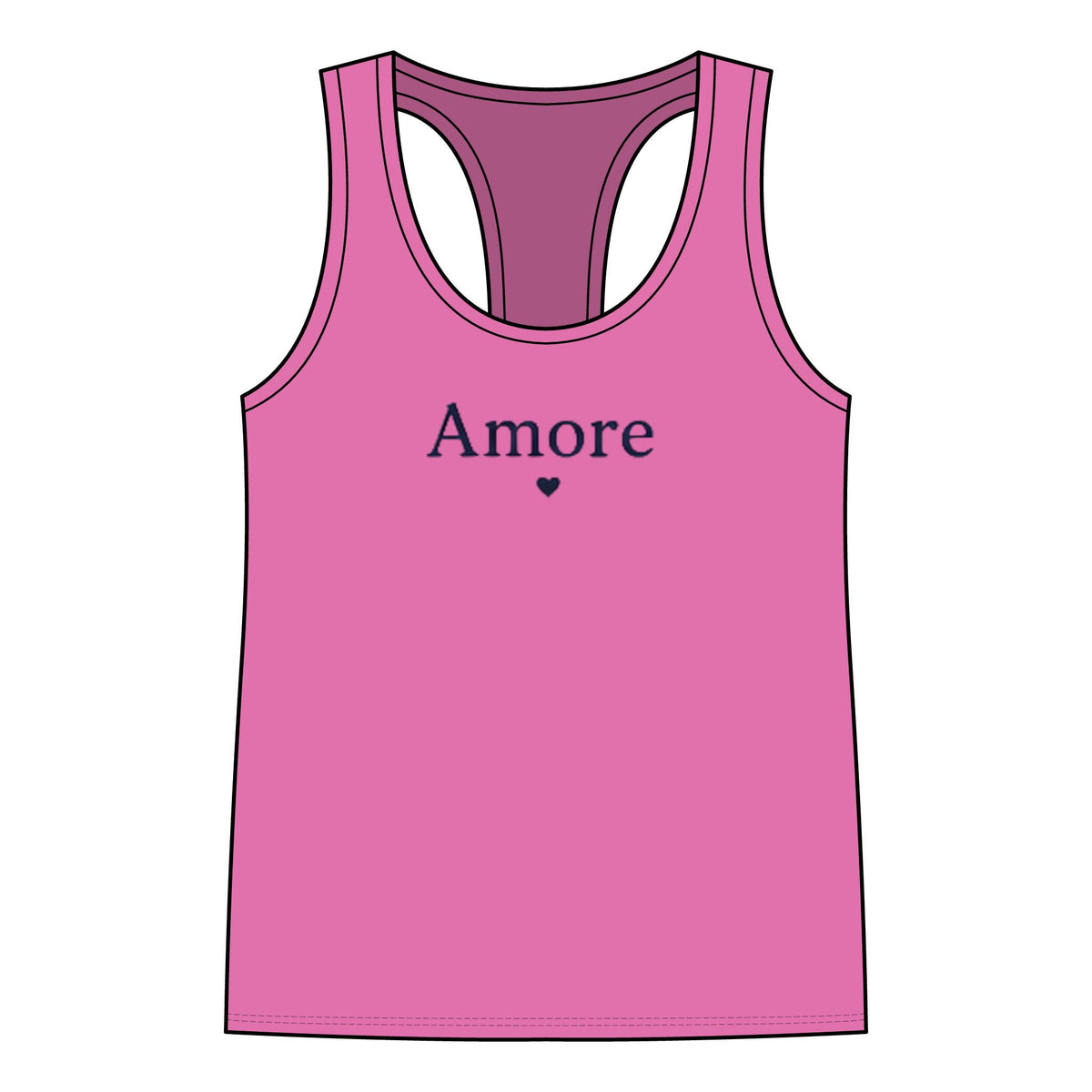 Women's 'Amore' Heart Graphic Racerback Tank Top