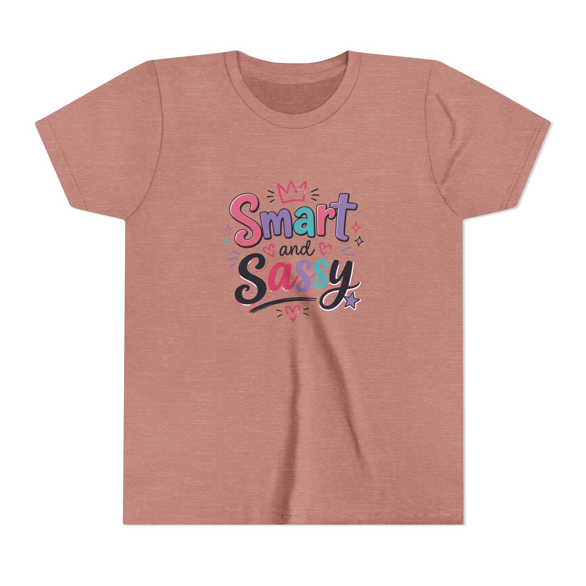 Youth Girls Smart and Sassy Pink & Purple Amore Graphic T-Shirt