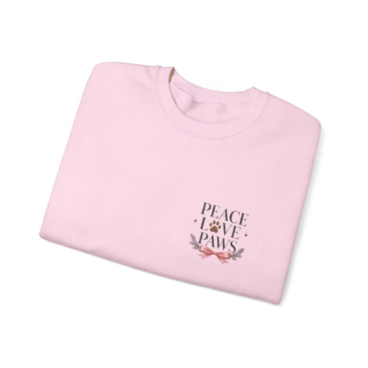 Peace Love Paws Merry Woofmas Christmas Dog Lover Crewneck Sweatshirt
