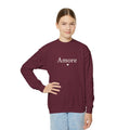 Amore Youth Crewneck Sweatshirt Heart Paw Graphic