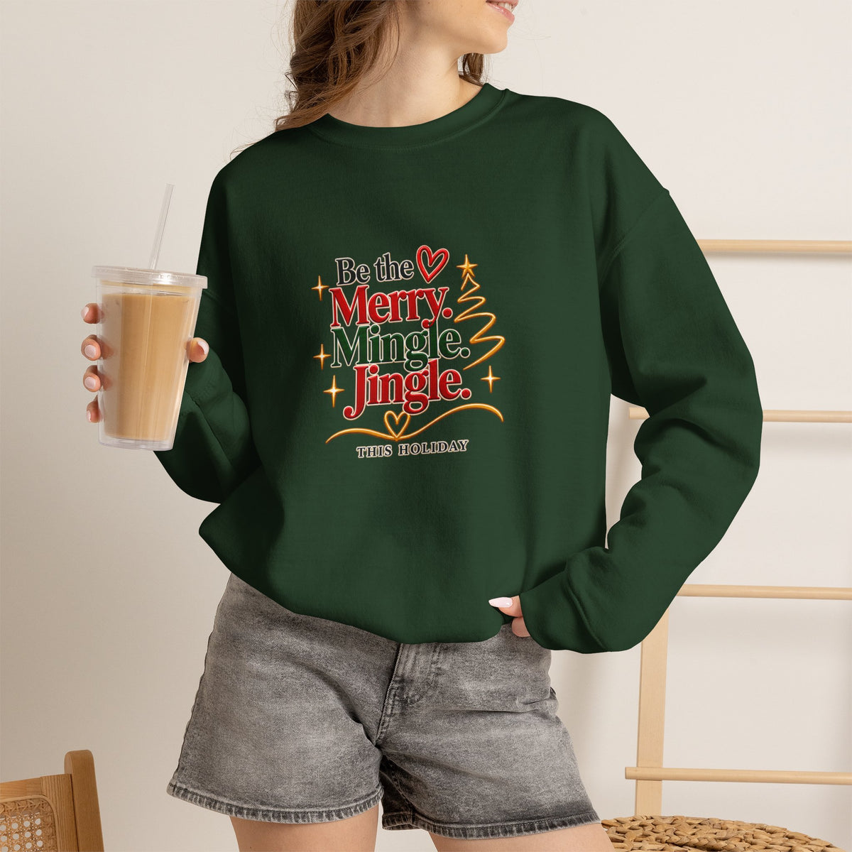 Be the Merry Mingle Jingle Christmas Crewneck Sweatshirt