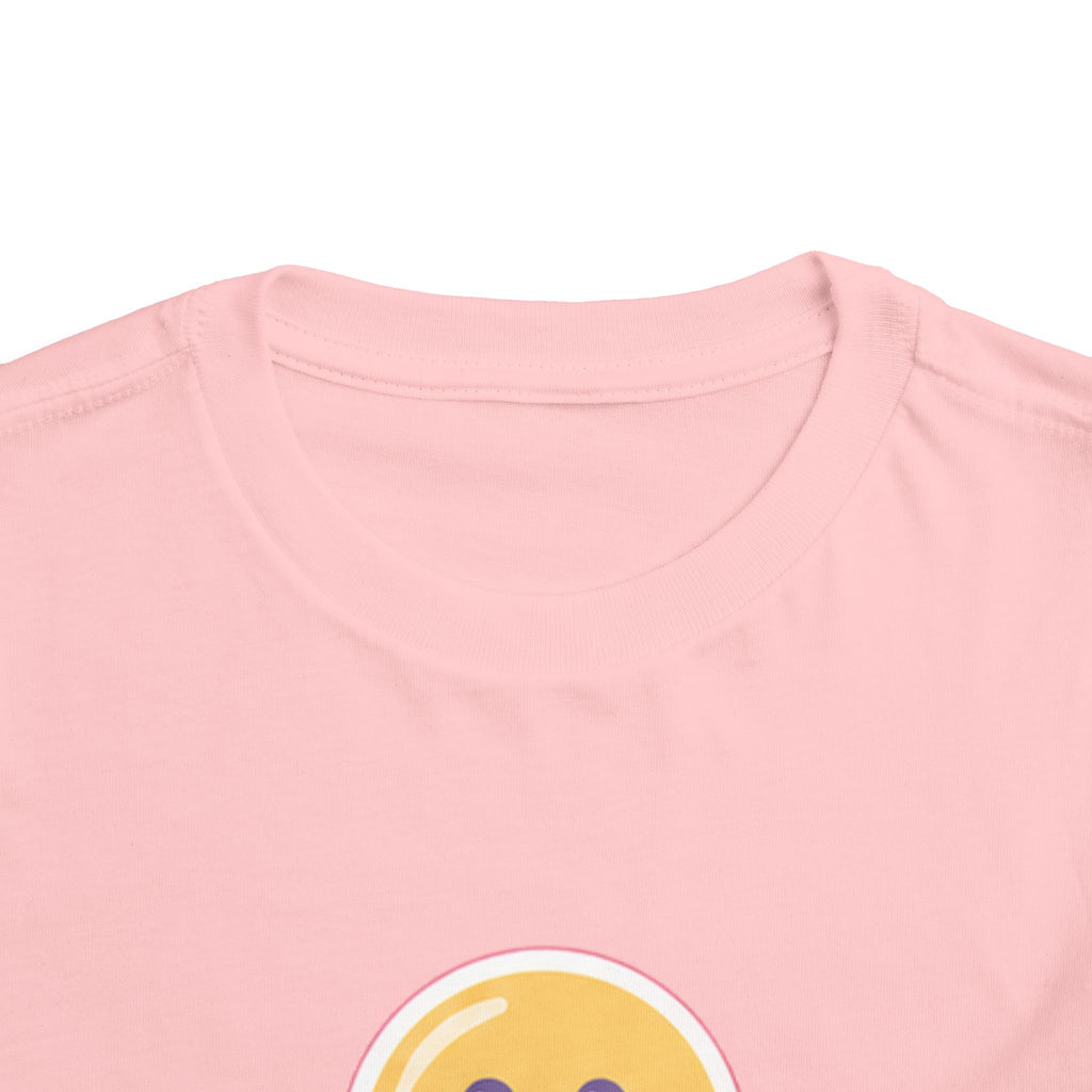 Toddler T-Shirt Smiley Face Be Happy. Be You. Backprint