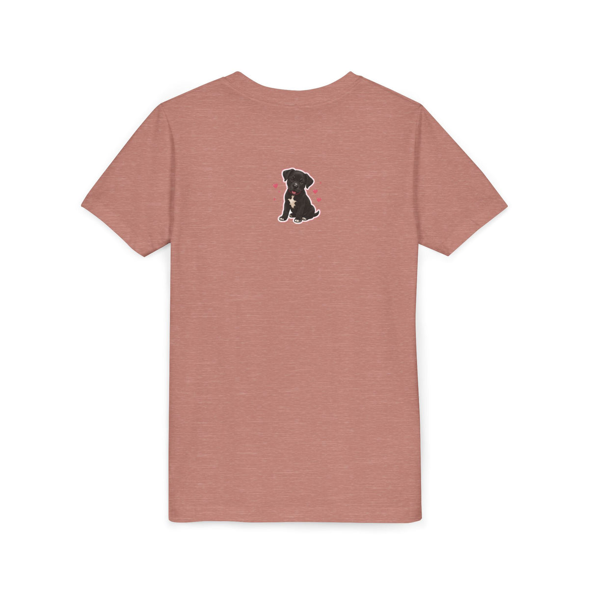 Youth Colorful "Team Amore" with Heart & Puppy Graphic T-Shirt