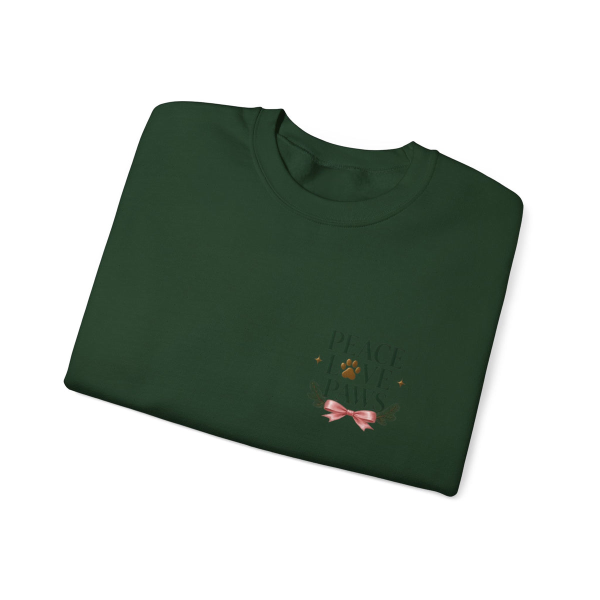 Peace Love Paws Merry Woofmas Christmas Dog Lover Crewneck Sweatshirt