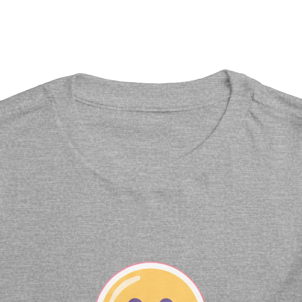 Toddler T-Shirt Smiley Face Be Happy. Be You. Backprint